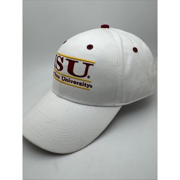 Vintage Iowa State Cyclones Hat Cap Snap Back White The Game Split Bar NCAA Mens - Picture 2 of 5